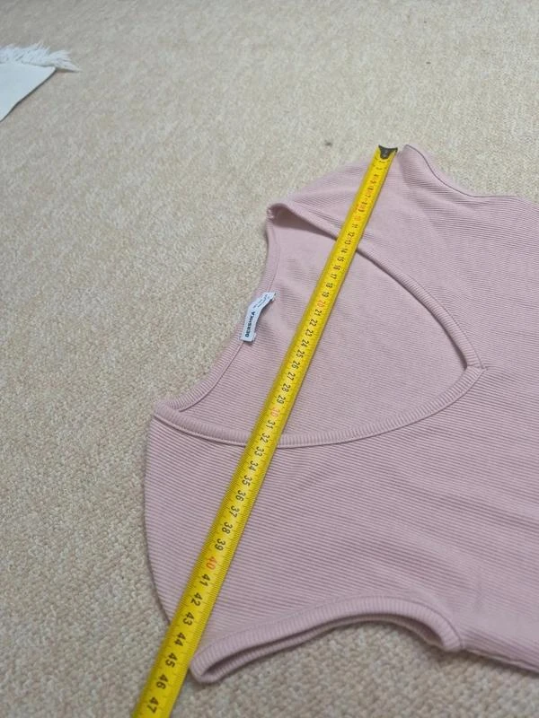 Top Bershka con cuello en V Rosa Pastel Talla S – photo 6
